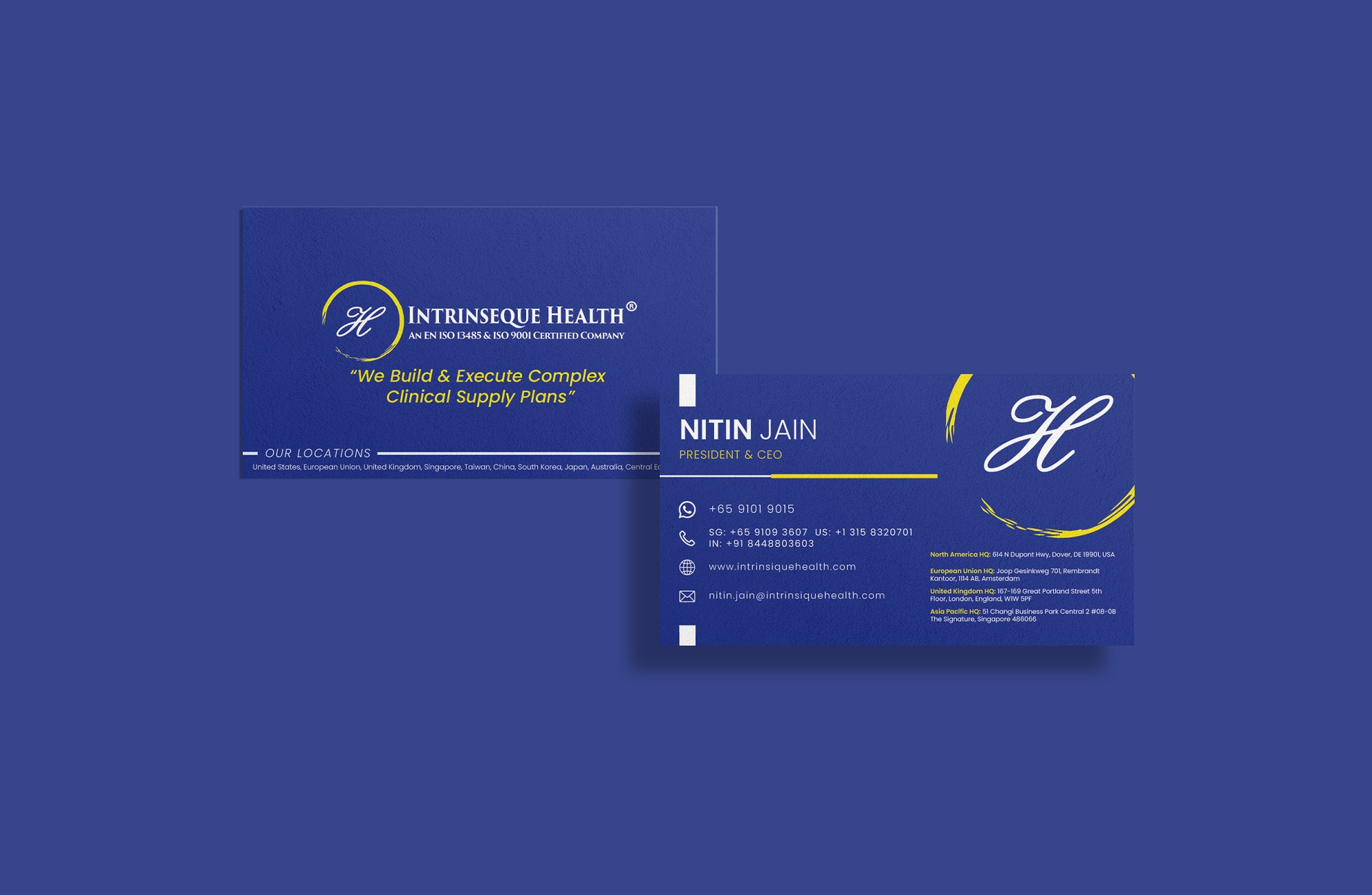 Intrinseque Health business card mockup